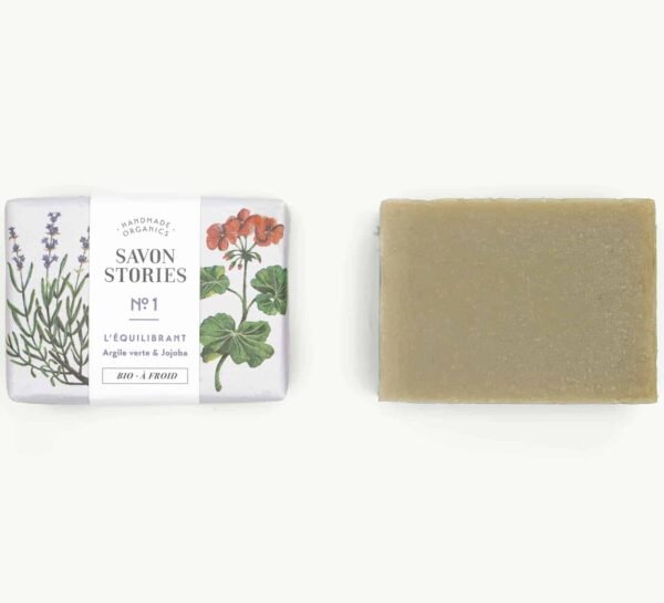 Savon N°1 L’Équilibrant Bio Naturel Argile Verte – Image 2