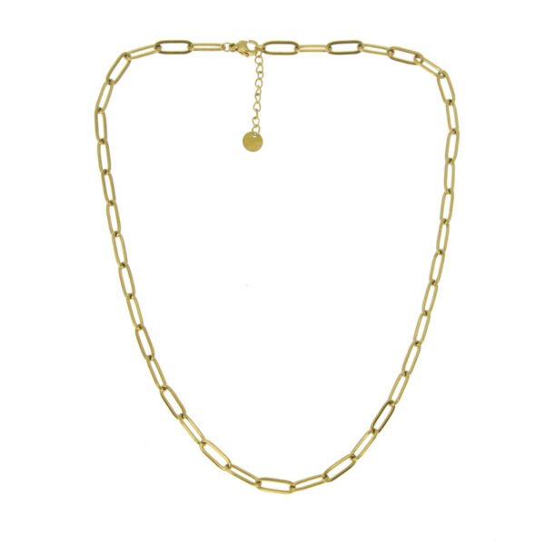 Collier court acier chaîne medium