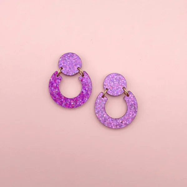 Boucles d'Oreilles Georgette Violettes